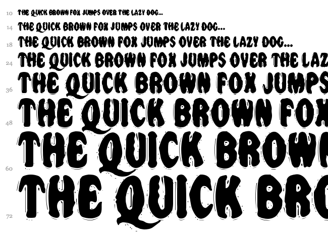 VTC Night of the dead corrupt font waterfall